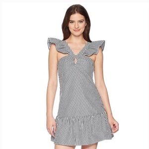 Romeo & Juliet Couture Black and White Gingham Print Mini Dress M